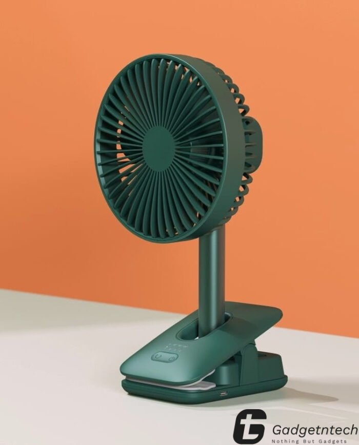 JISULIFE FA13R Rechargeable Clip Fan (8000mAh)- Green Color